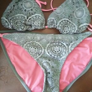Lace bathing suit